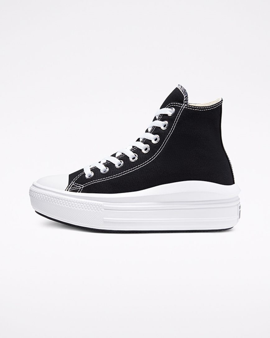 Pantofi Platforma Dama Converse Chuck Taylor All Star Move Inalti Negrii Bej Albi | RO EPSXJ890